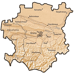 carte de la Tchétchénie