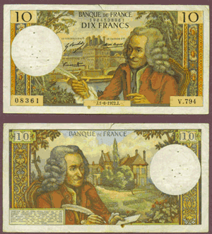 Voltaire billet de banque