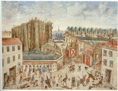 Prise de la Bastille. Dessin de Cholat